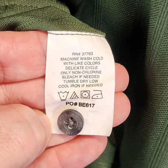 PGA TOUR Polo Shirt Mens 2XL Green Performance Golf Tonal Stripe Short Sleeve - Picture 8 of 9